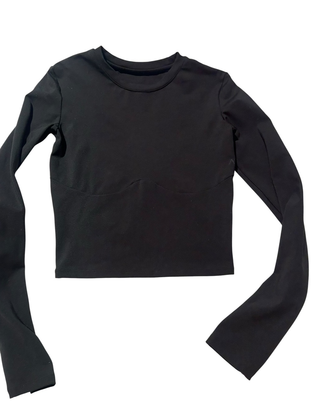 Acta Black Long-Sleeve Crop Top - Women